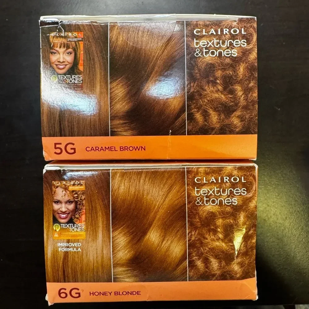 Clairol Textures Tones Permanent Hair Dye 5G Caramel Brown 6G Honey Blonde FC3